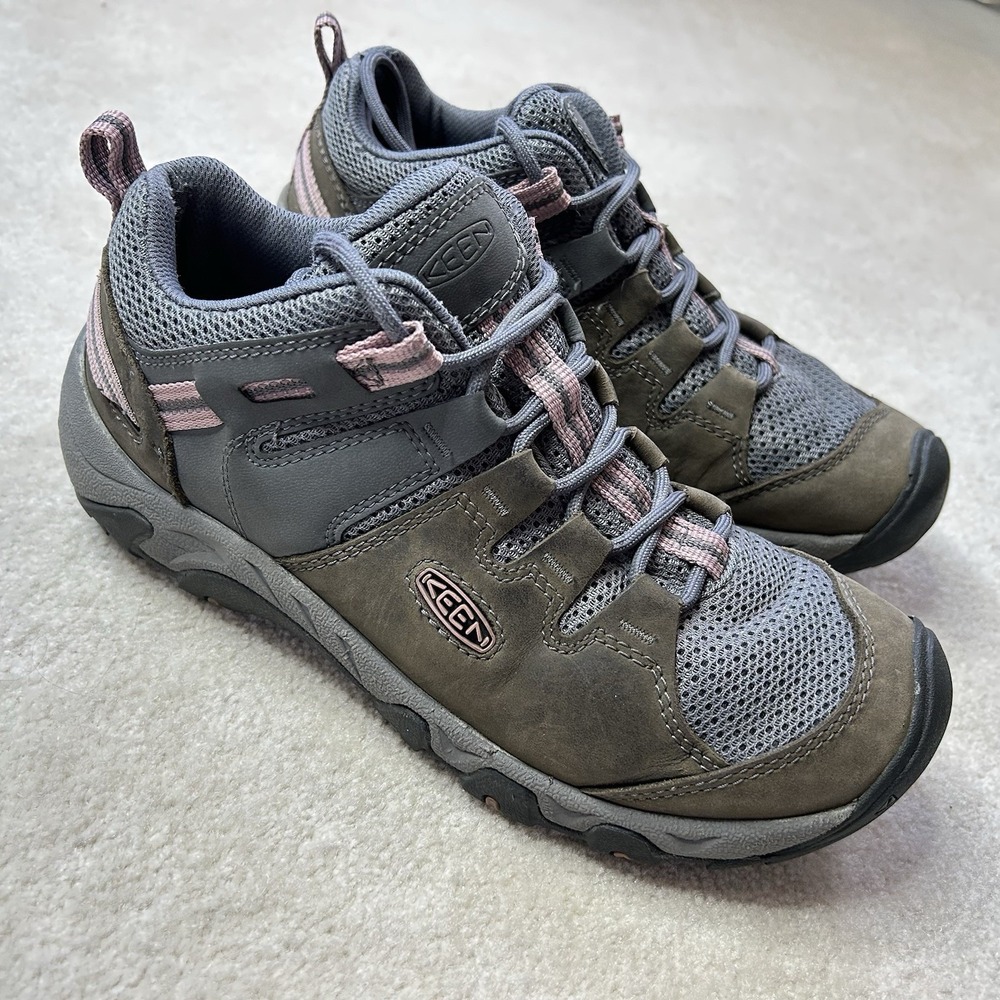 Keen Steens Vent Shoes Womens 7.5 Brown Leather Hiking Comfort Outdoor
